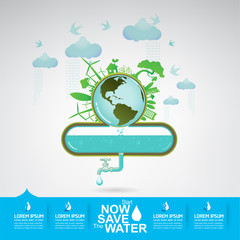Save The Water Vector