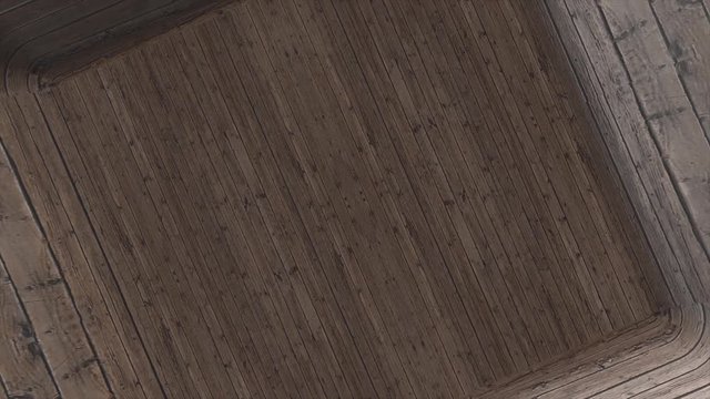 Moving through 3d wooden tunnel. 3d tunnel made of parquet. Tunnel with wooden pattern background. Parquet background