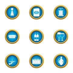 Serve icons set. Flat set of 9 serve vector icons for web isolated on white background