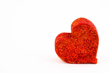 red heart white background
