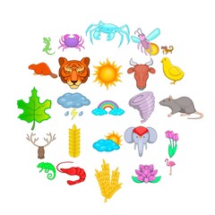 Manifold icons set. Cartoon set of 25 manifold vector icons for web isolated on white background