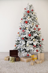 Christmas tree with gifts for the new year