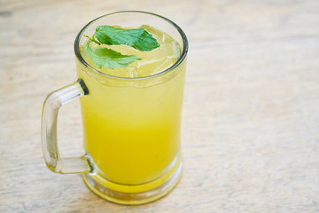 Cold Lemonade on the Table