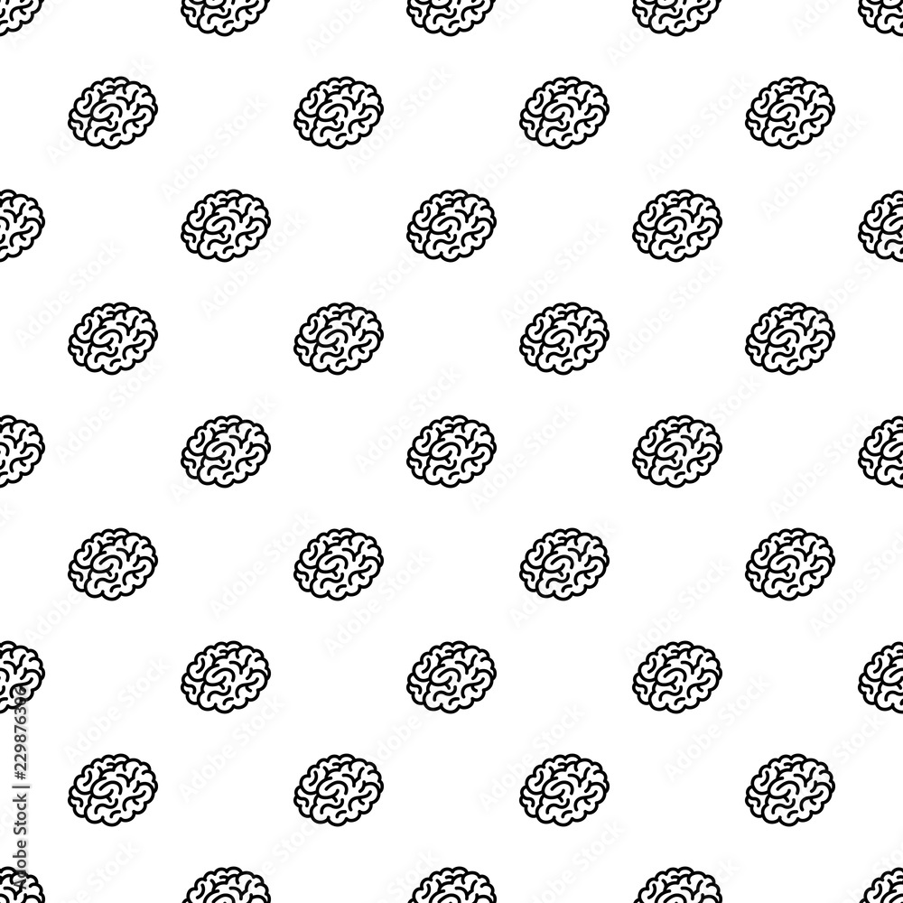 Poster human brain pattern seamless repeat background for any web design
