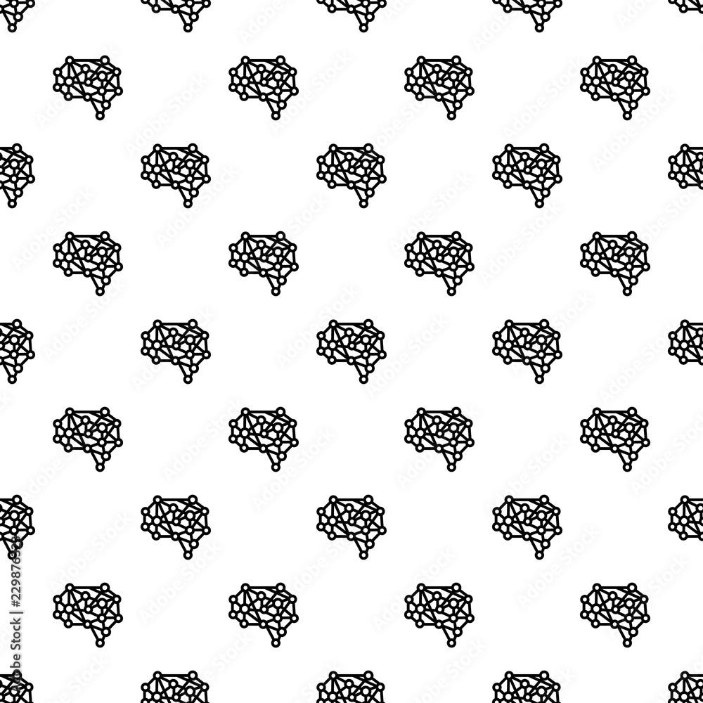 Poster artificial brain pattern seamless repeat background for any web design