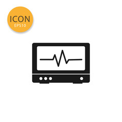 Pulse monitoring icon isolated flat style.