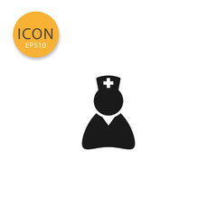 Nurse icon isolated flat style.