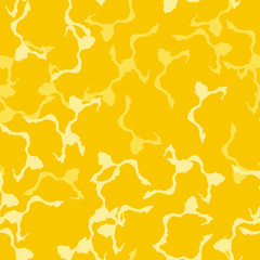 UFO military camouflage seamless pattern in different shades of yellow color