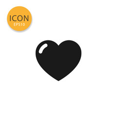 Heart icon isolated flat style.