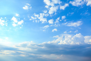 Fototapeta premium Beautiful view of blue sky with clouds