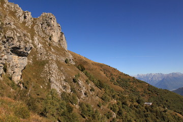 Alpine Bergwelt am Monte Grona (oberhalb von Menaggio)
