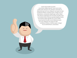 Business people are explaining the concept to success. Business cartoon character graphic design vector illustration