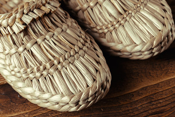 Old bast shoes