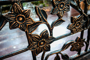 Metal flower close up for creative
