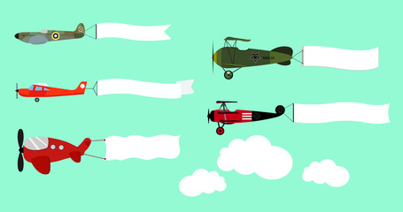 war of airplane and ribbon advertising