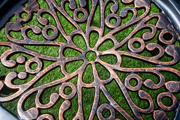 Metal flower close up for creative