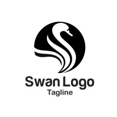 Swan Logo Logo Template
