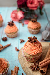 cinnamon and star anise cupcake