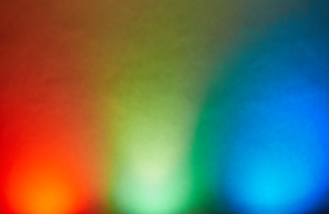 Orange green and blue color in a gradient background