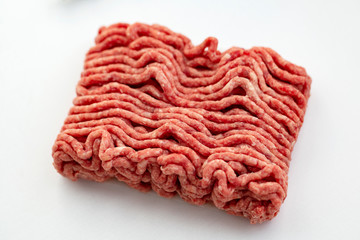 Fototapeta na wymiar Minced meat, pork, beef, forcemeat, isolated on white background