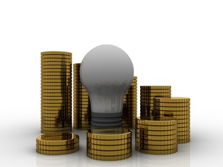 3d rendering Stock market online business concept. business Graph 