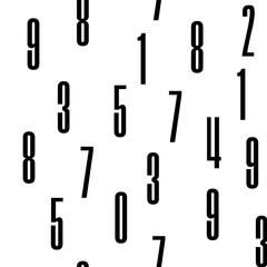 Seamless Pattern with the Numbers