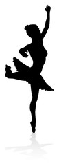 A high quality detailed silhouette of a ballet dancer dancing © Christos Georghiou