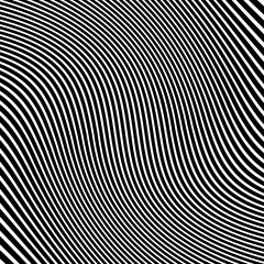 Abstract Warped Black and White Lines Background