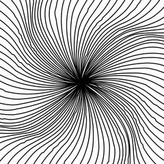 Abstract Warped Black and White Lines Background