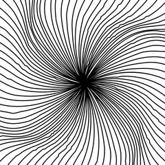 Abstract Warped Black and White Lines Background