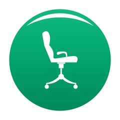Armchair icon. Simple illustration of armchair vector icon for any design green