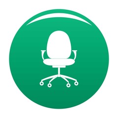 New chair icon. Simple illustration of new chair vector icon for any design green