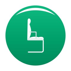 Chair icon. Simple illustration of chair vector icon for any design green