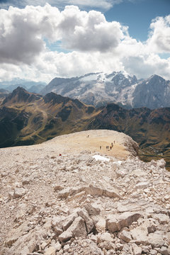 Bergsteiger am Piz Bo&egrave;