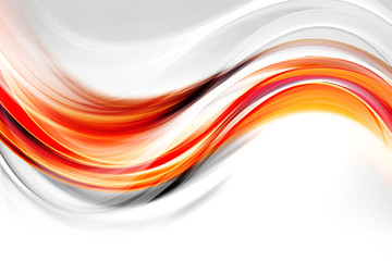 Orange and white lines and waves abstract background