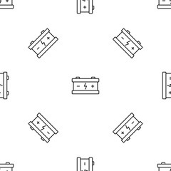 Eco car battery pattern seamless vector repeat geometric for any web design