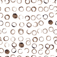 Vector seamless pattern with grunge ink prints.