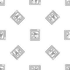 Dishwasher pattern seamless vector repeat geometric for any web design