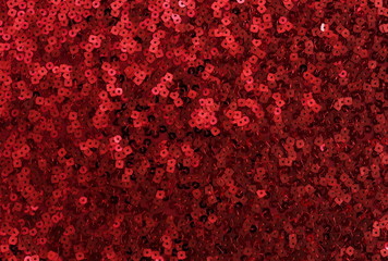 red sequin texture background. Christmas, festive background