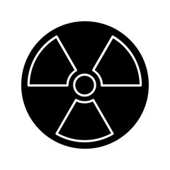 Nuclear energy glyph icon