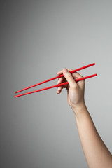 hand chopstick asian japanese chinese food style traditional