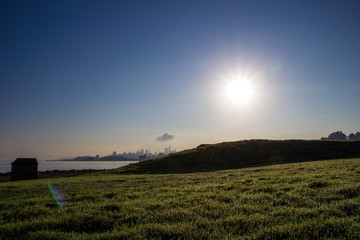 Die Sonne über San Francisco