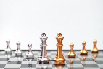 Chess business idea for competition, success and leadership concept..
