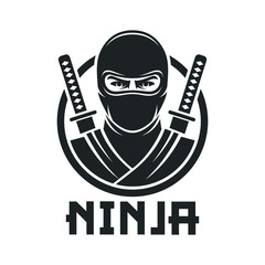 Ninja warrior logo vector