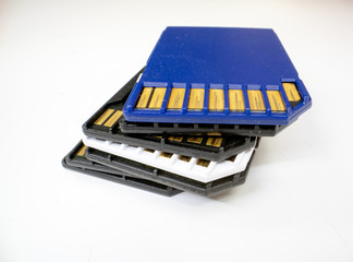 close up of SD memory Cards