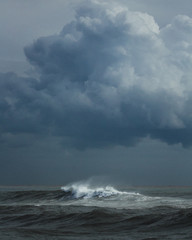 storm over sea