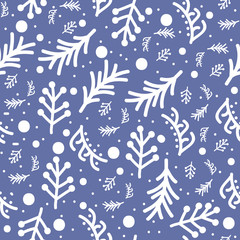 Seamless Christmas illustrations. Abstract  Pattern with Christm