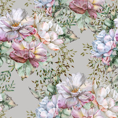 Background of roses. Seamless pattern.  - 229898716