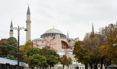 Naklejka premium Hagia sophia mosque turkish heritage in Istanbul