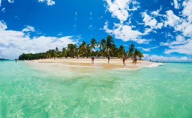 Fotobehang Strand Cayo Levantado, Provinz Samana, Dominikanische Republik, große Antillen, Karibik © David Brown